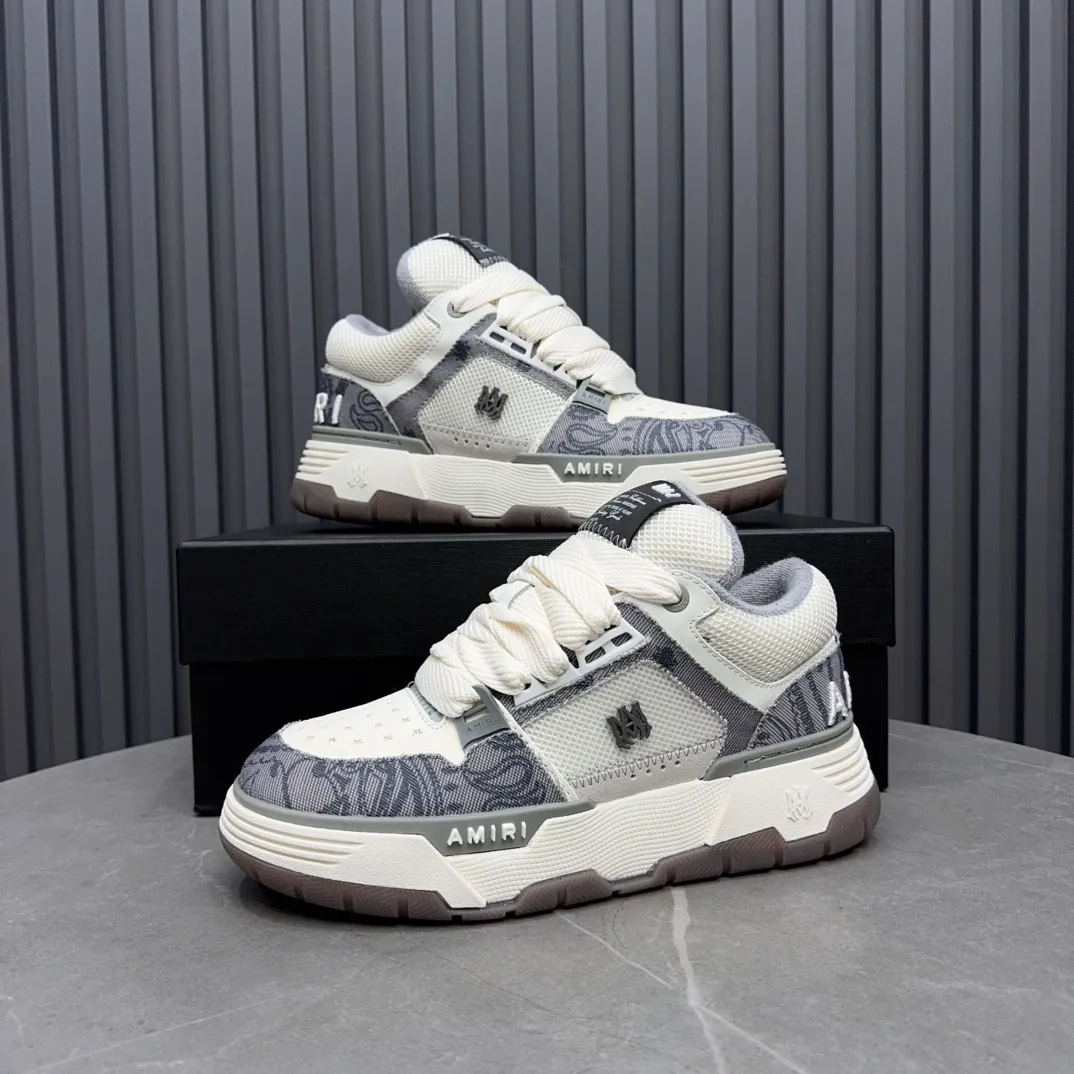 Men's shoes 💰660💰 AMIRI AMIRI trendy brand hot sale 🔥 Available all year round, couples 💑 Official website synchronization Imported fabrics 1⃣️ vs 1⃣️ replica, original factory special original sole, 35-45 (45. non-refundable)